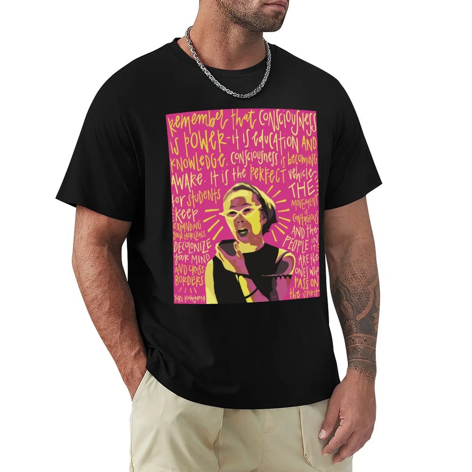 

Yuri Kochiyama. T-Shirt Basic Simple Design Short Sleeve Shirt