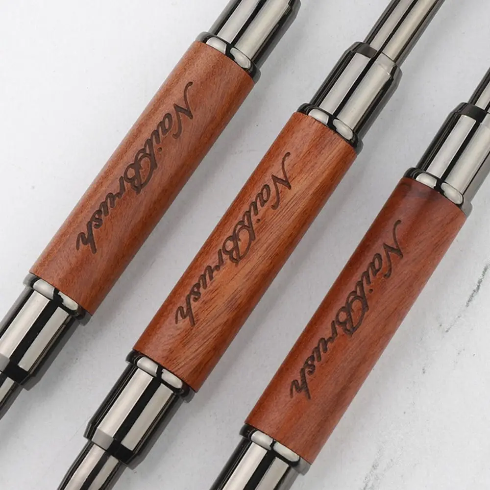 دائم خشب الصندل القطب مسمار فرشاة فنية المزدوج نهاية المهنية مسمار بطانة فرشاة مسمار الفن العلاج بالضوء القلم مسمار اللوحة