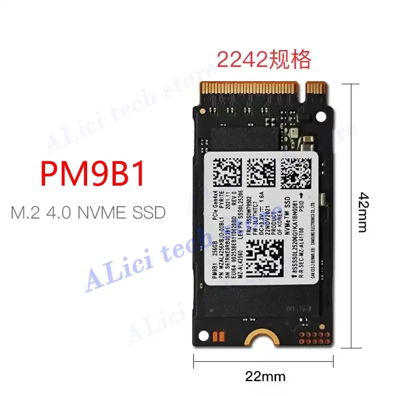 Original ssd for Samsung PM9B1 256G/512G 2242 M.2 PCIE4.0 NVME Laptop Desktop SSD solid-state drive