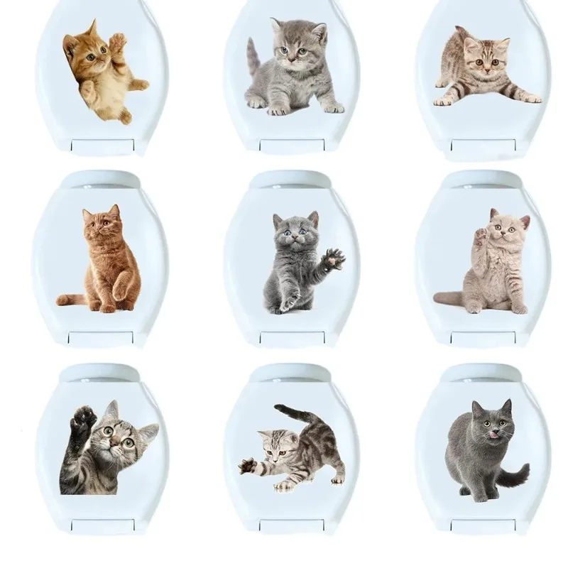 Animal Cute Persian Cat Wall Sticker Waterproof Decal Home Decoration Kids Room Toile Children Desk