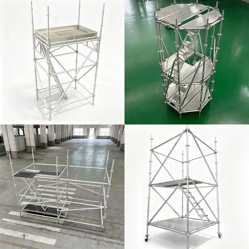 Adjustable Aluminum Ring Lock Scaffolding System Platform for Building Construction Professionally Certified