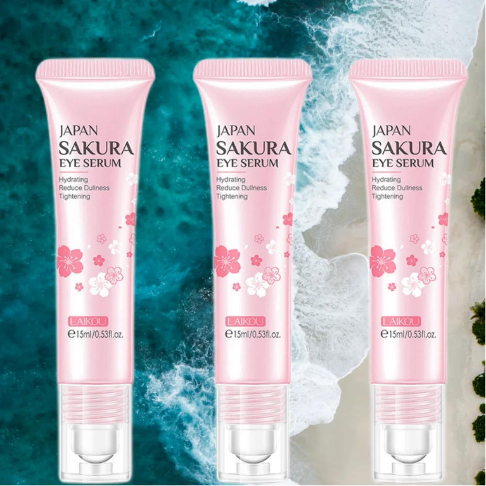 

15 мл 1/2/3 шт. сыворотка Сакура, крем для массажа глаз, скользящая шариковая эссенция, укрепляющее средство для удаления темных кругов, против отечности, уход за кожей вокруг глаз