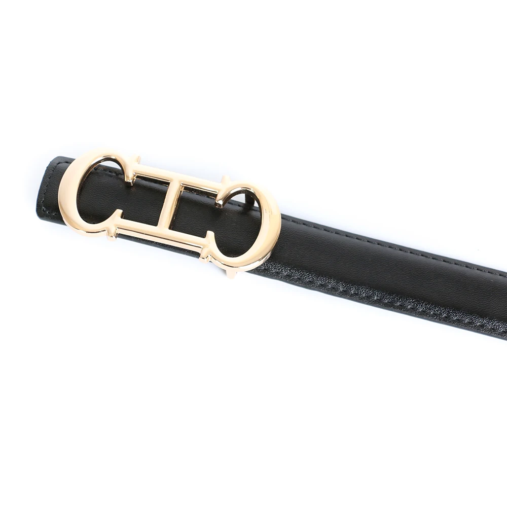 1 Stück/2 Stück Schmaler Modischer Weicher Kleidergürtel für Jeans mit CH-Schnalle, Hochwertiger Ledergürtel für Damen, 2,3 cm Breite – Detail 6