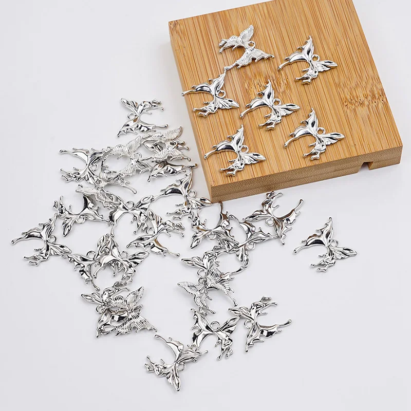 Alloy Charms Butterfly Charms Moth Pendant For Jewelry Making DIY Bracelet Necklaces Craft Accessories Wholesale