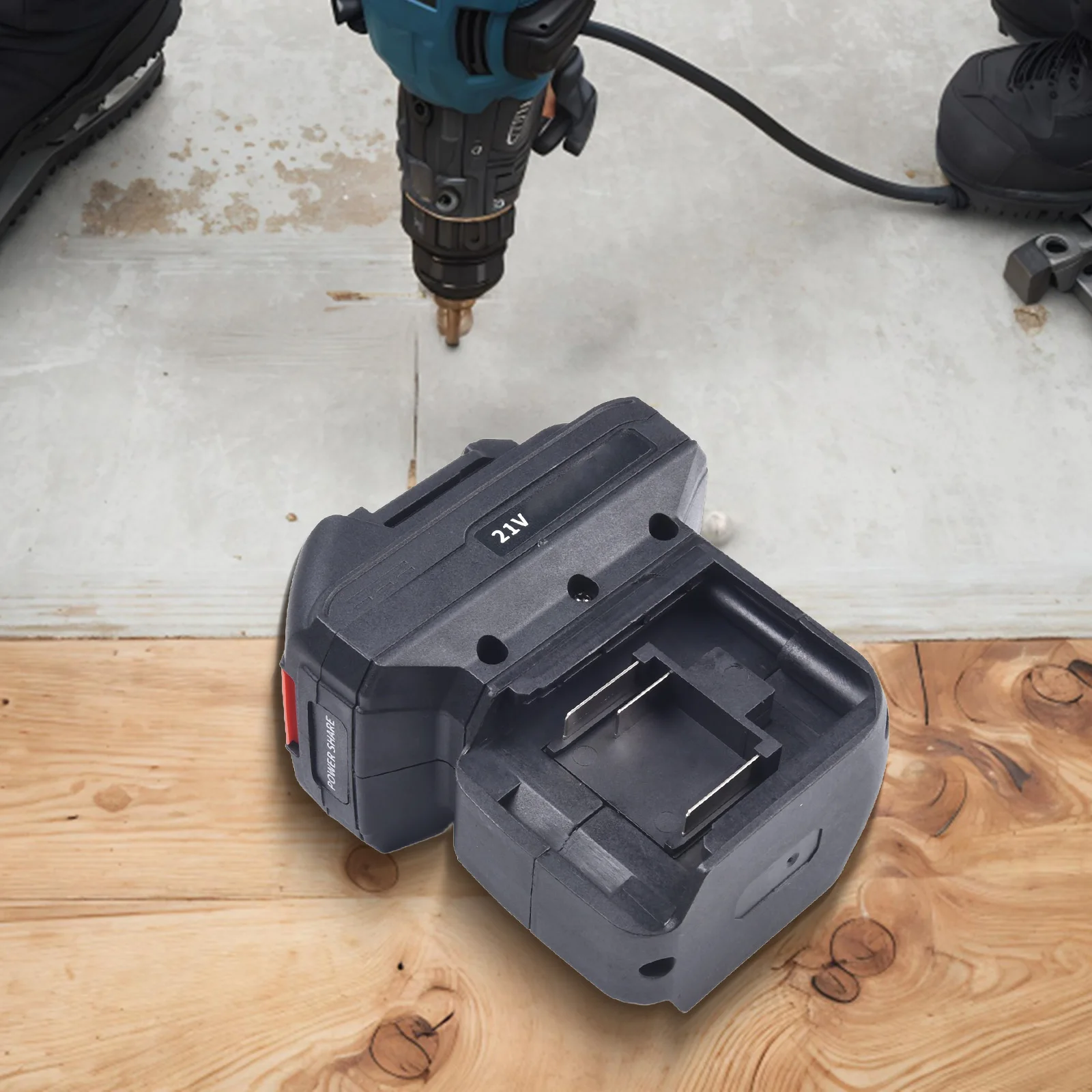 

Home Black Battery Converter Tools Efficient External Hoists Keys Work Lights 1 To 2 Adapter Charger Locking Power