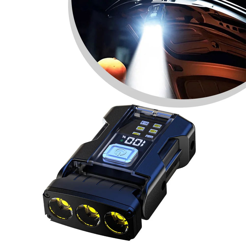 EDC Rechargeable Keychain Flashlight 500 Lumens Magnetic Small Work Light with USB C Fast Charge and Waterproof IP65