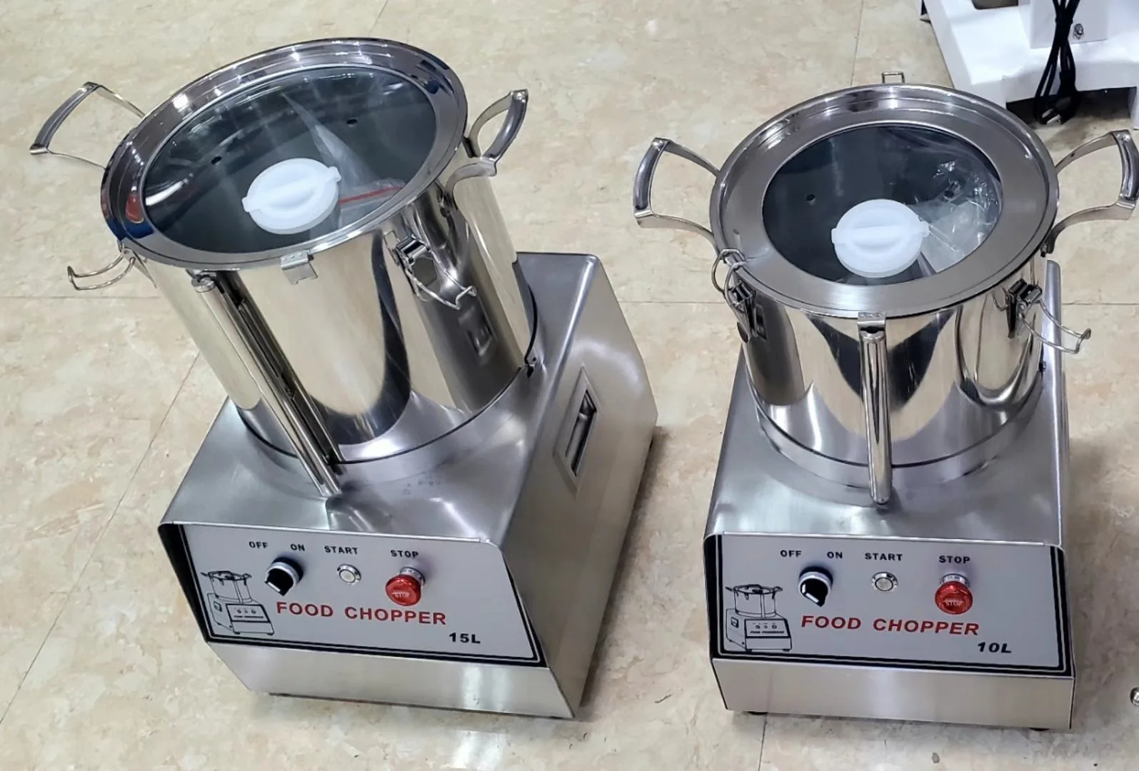 High-qualityCommercial Manufacturer 15L Electric Automatic Vegetable Cutter Push Button Mashing Chopping Meat Vegetables Fruits