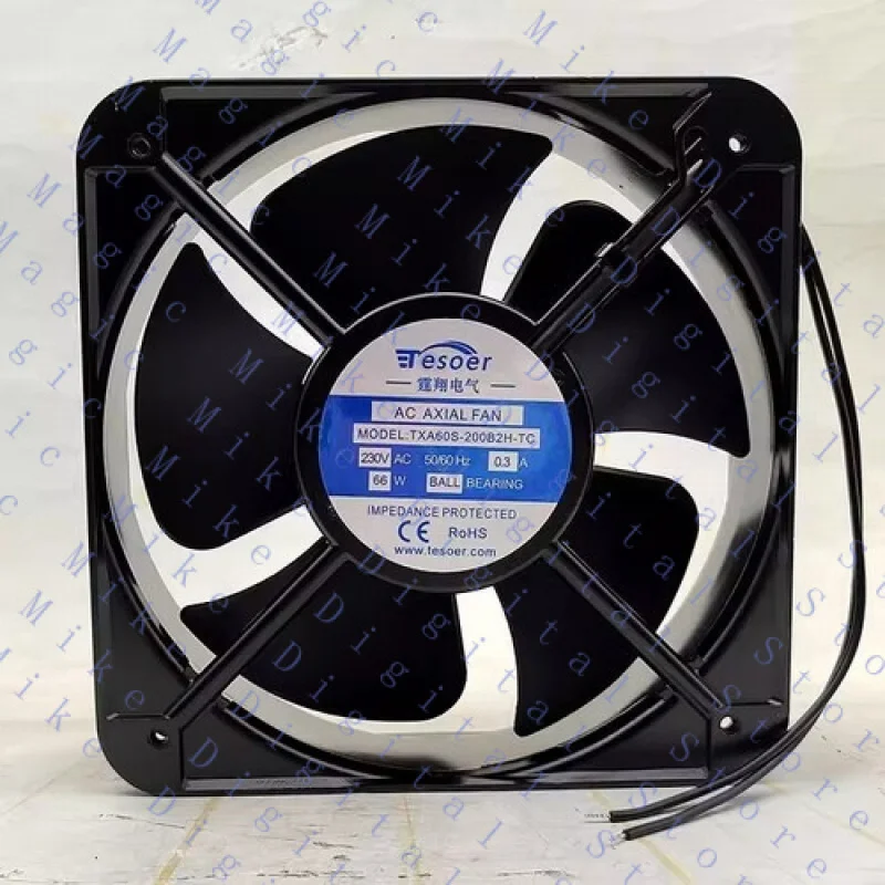 

UU 1 шт. TXA60S-200B2H-TC 220 В 20060 20 см охлаждающий вентилятор для шкафа с высоким воздушным потоком