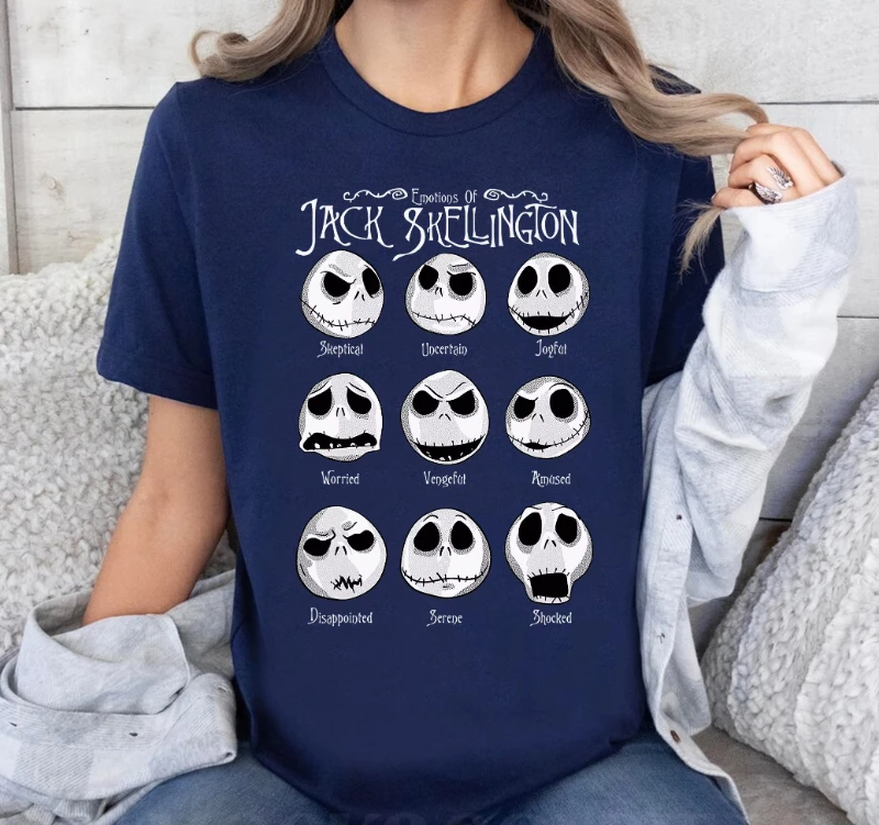 ديزني الكابوس قبل عيد الميلاد العاطفية جاك تي شيرت ديزني لاند النساء الرجال عادية وفضفاضة تنوعا الأكثر مبيعا #3