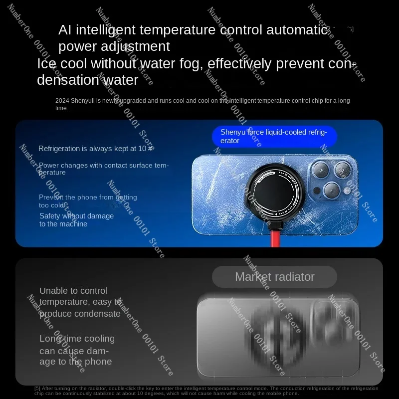 Water-Cooled Mobile Phone Radiator Magnetic Attraction Cooling Artifact Game LIVE Special Back Cli