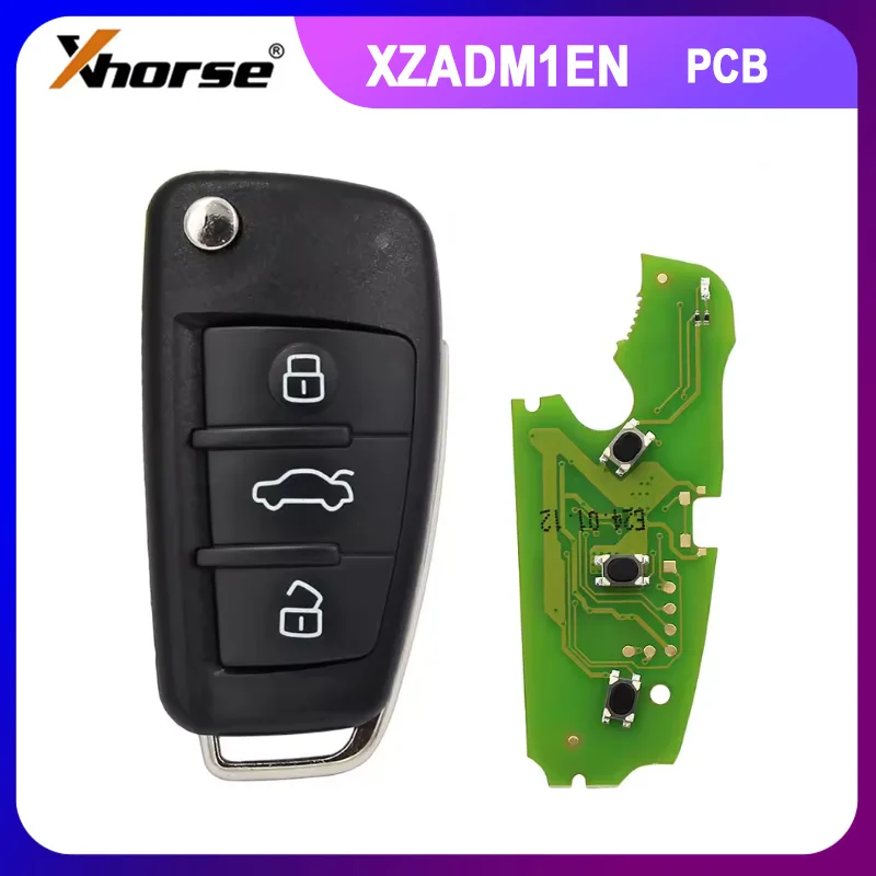 

1 шт. Xhorse Universal XZ Series Smart Remote Car Key PCB XZADM1EN 3 кнопки для моделей Audi с чипом XT27B внутри