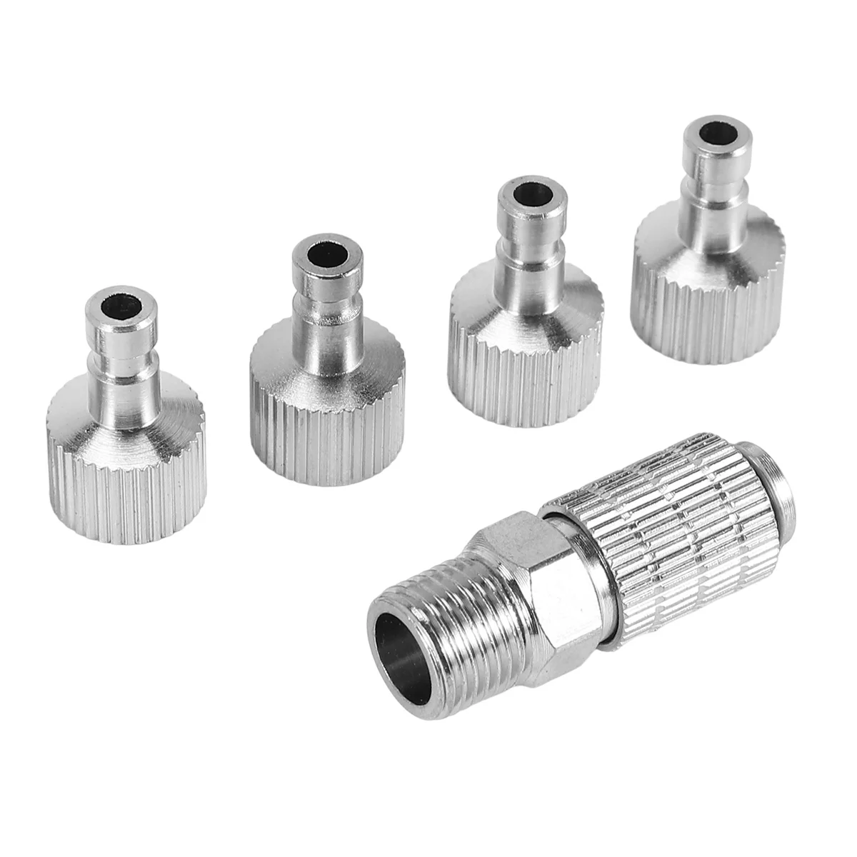 แอร์บรัชข้อต่อถอดออกอย่างรวดเร็วอะแดปเตอร์ที่ฟิตติ้ง5ตัว M-F 1/8นิ้ว