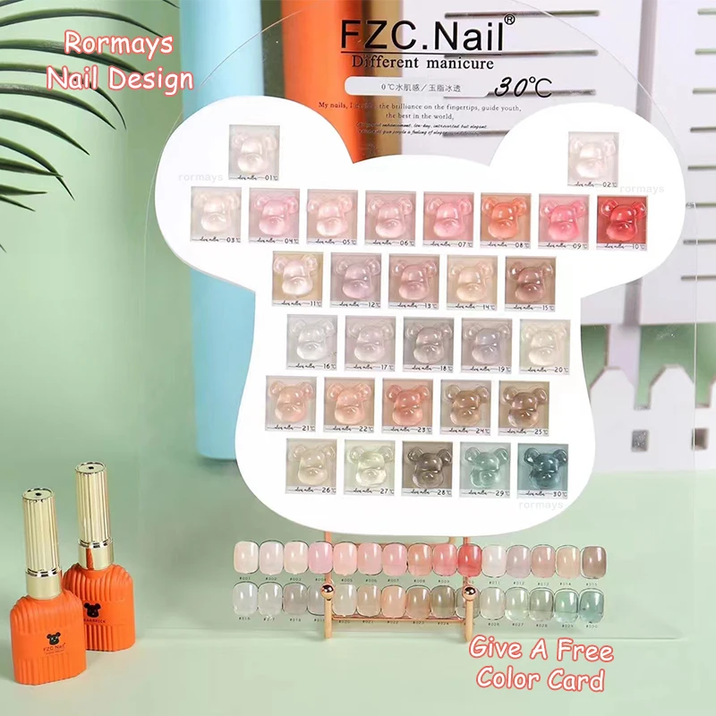 

Rormays Ice Permeation gel nail polish Cubs 30 Color Set Translucent gel UV LED gel Varnish 15ML Large Capacity gel Factory