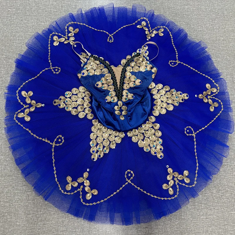 

Akeylia royal blue professional ballet tutu women Group dance performance pancake tutu classical for adult customized BLST20117