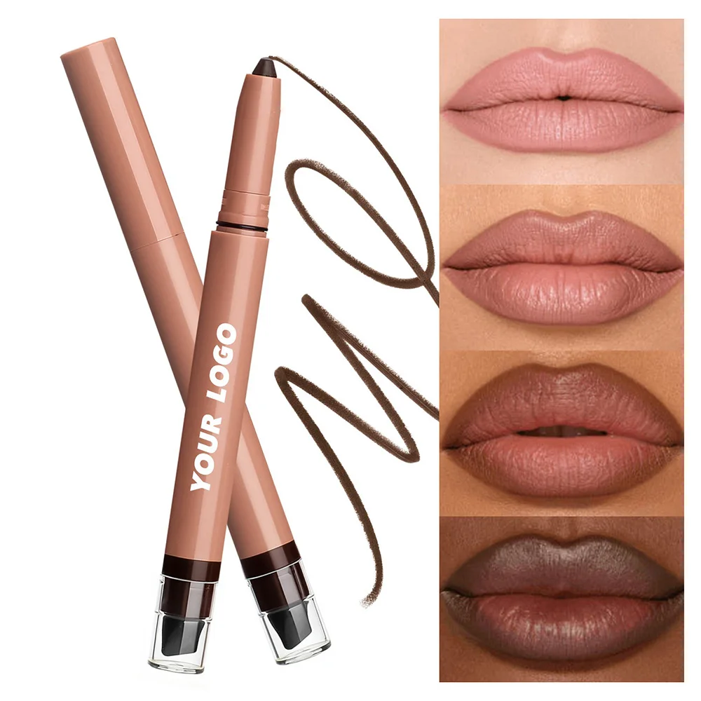 Etichetta privata 9 colori Auto Lip Liner Logo personalizzato all'ingrosso Impermeabile Non appiccicoso Trucco cremoso opaco a lunga durata Cruelty Free