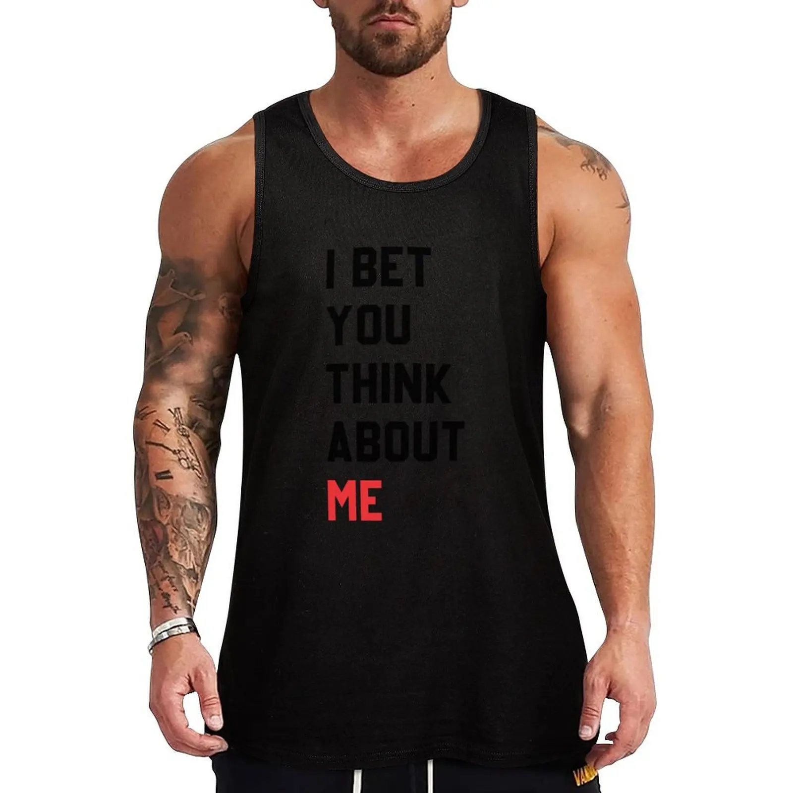 i bet you think about me Tank Top singlets for men gym men Men's clothing