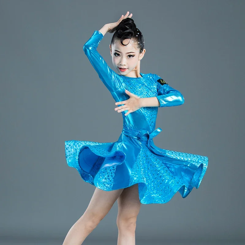 Sasha Ballroom Tango Latin Dance Costume Girls Kids Cha Cha Rumba Samba Latin Dance Dresses Children Competition Stage Wear