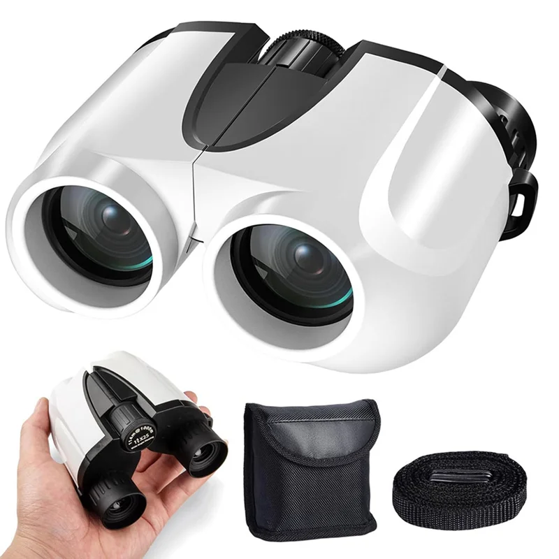 مناظير 10X25 مناظير مدمجة مقاومة للماء مع رؤية ليلية منخفضة الإضاءة للحفلات الرياضية في الهواء الطلق ومشاهدة الطيور