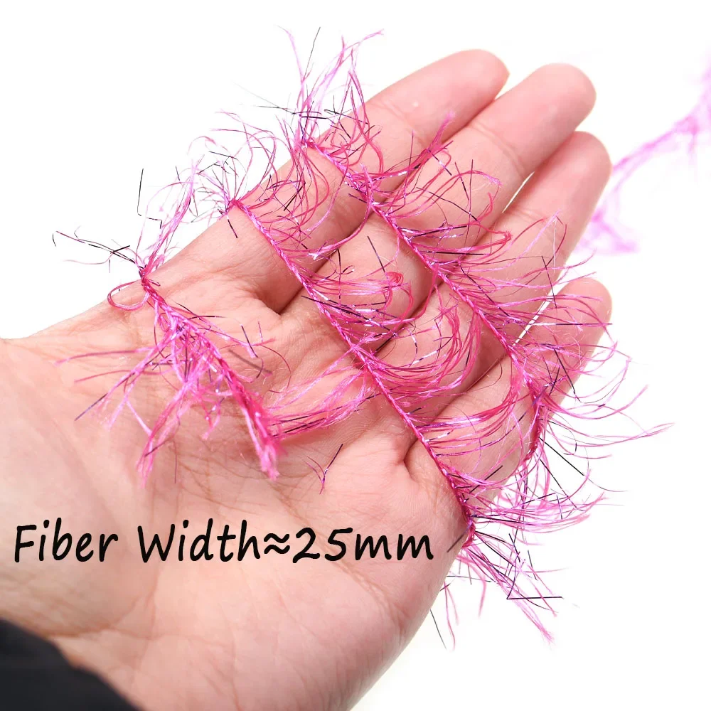 2M/Packung Predator Hackle Single-Sided Chenille Predator Hackle Fliegenbindematerial für Streamer-Körper Forelle Pike Muskie Predator – Detail 3