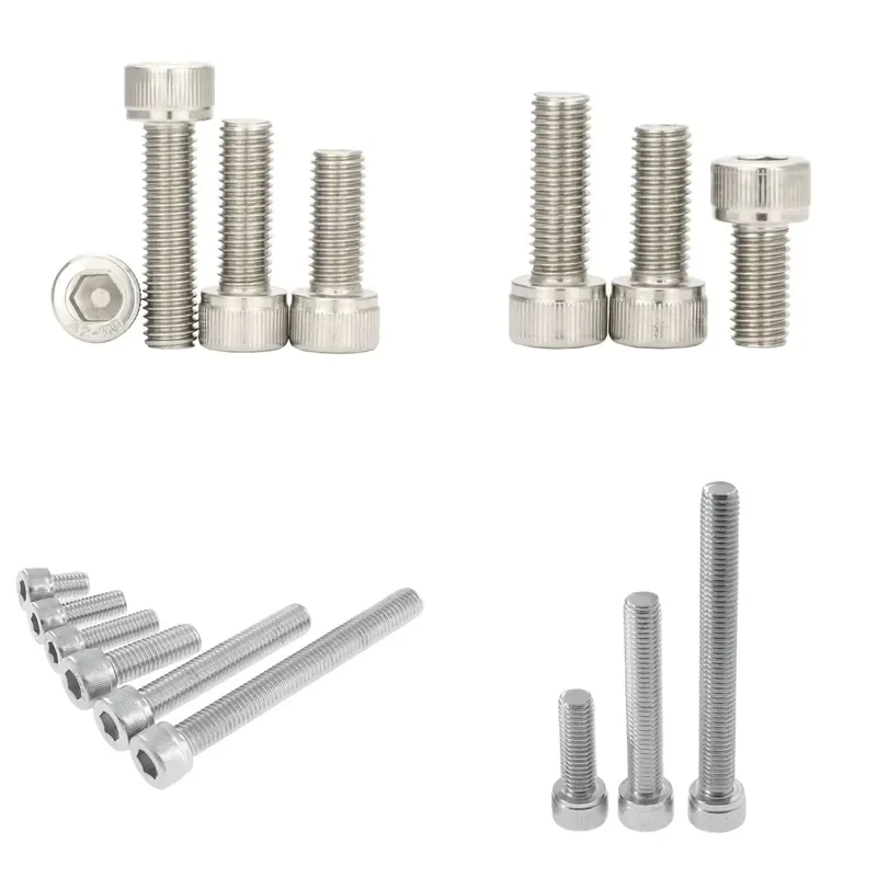 304 Stainless Steel DIN912 Hex Socket Head Cap Screws M1.4-M24 Inner Hexagonal Bolts