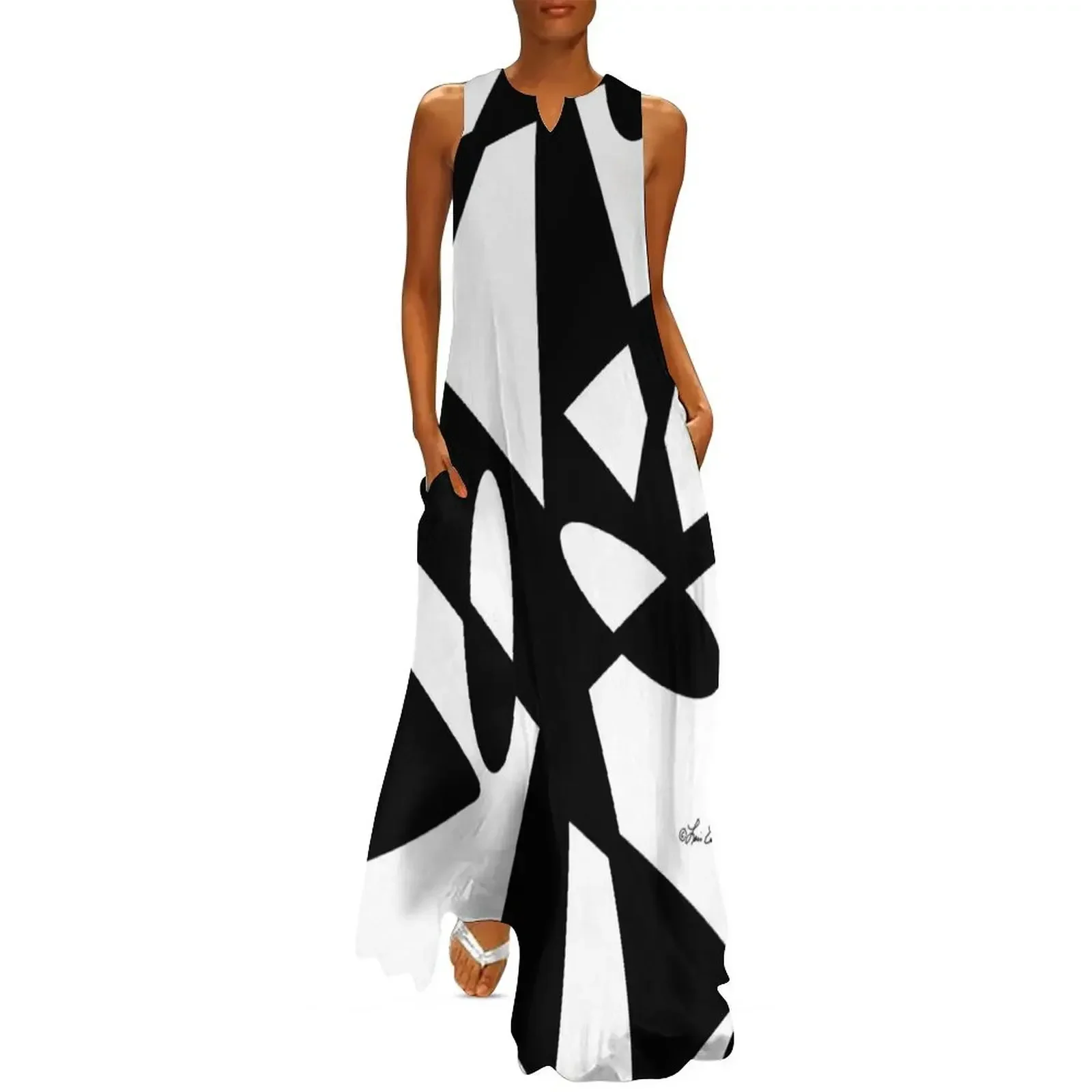 

Black and White Party Long Dress long sleeve dress sexy dress for women summer womens 2025