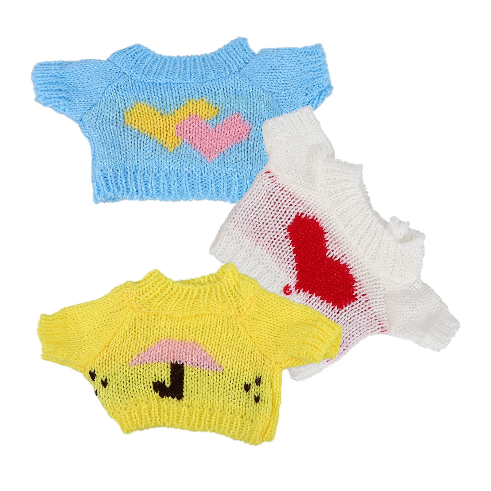 3 Pcs Accessories Baby Toys Bear Clothes Hoodie Girls Yarn Reusable Costume Stuffed Animal Decorative for Children Lovely