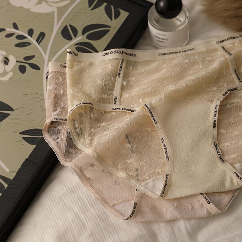 Roupa interior para mulher lingerie sexy calcinha conjunto pacote transparente linergie micro briefs renda triangular cuecas sem costura