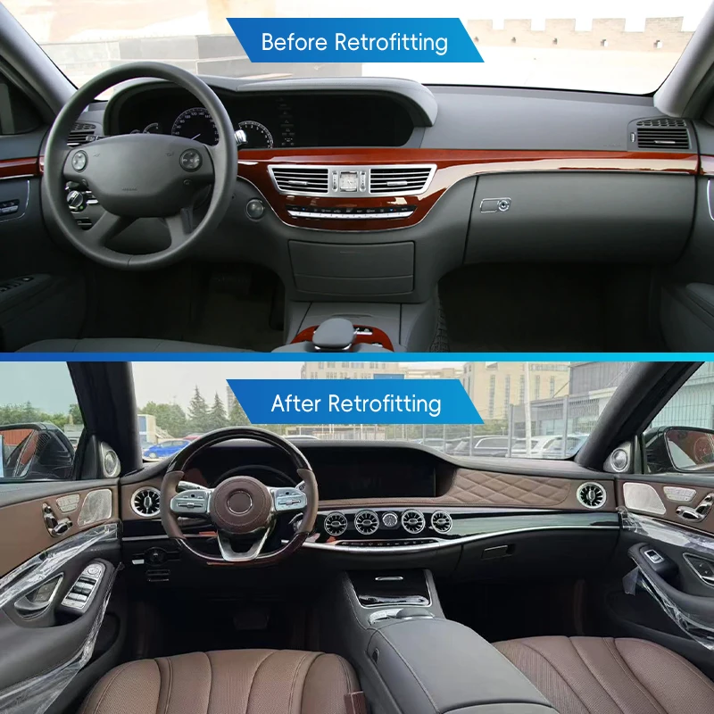 2006-2013 W221 Car Modification Upgrade Interior Dashboard Control Panel Door Kit for Benz S-Class New 1 Year Warranty