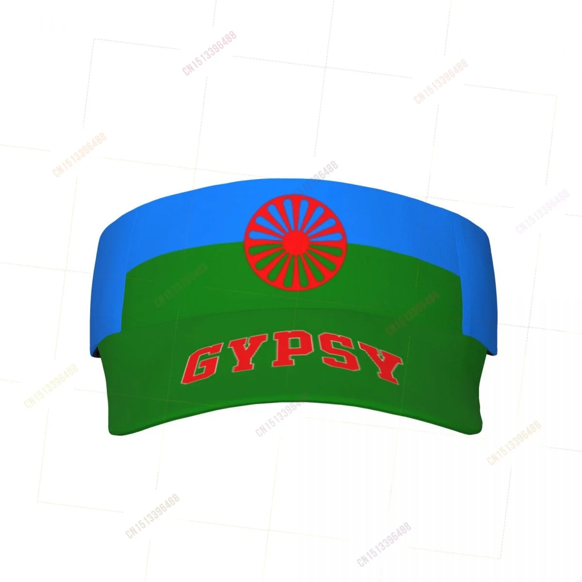 Gypsy Romani Rom Flag Sunscreen Visor Cap Adjustable Breathable Sun Hats Unisex Sports for Beach Golf Tennis Outdoor