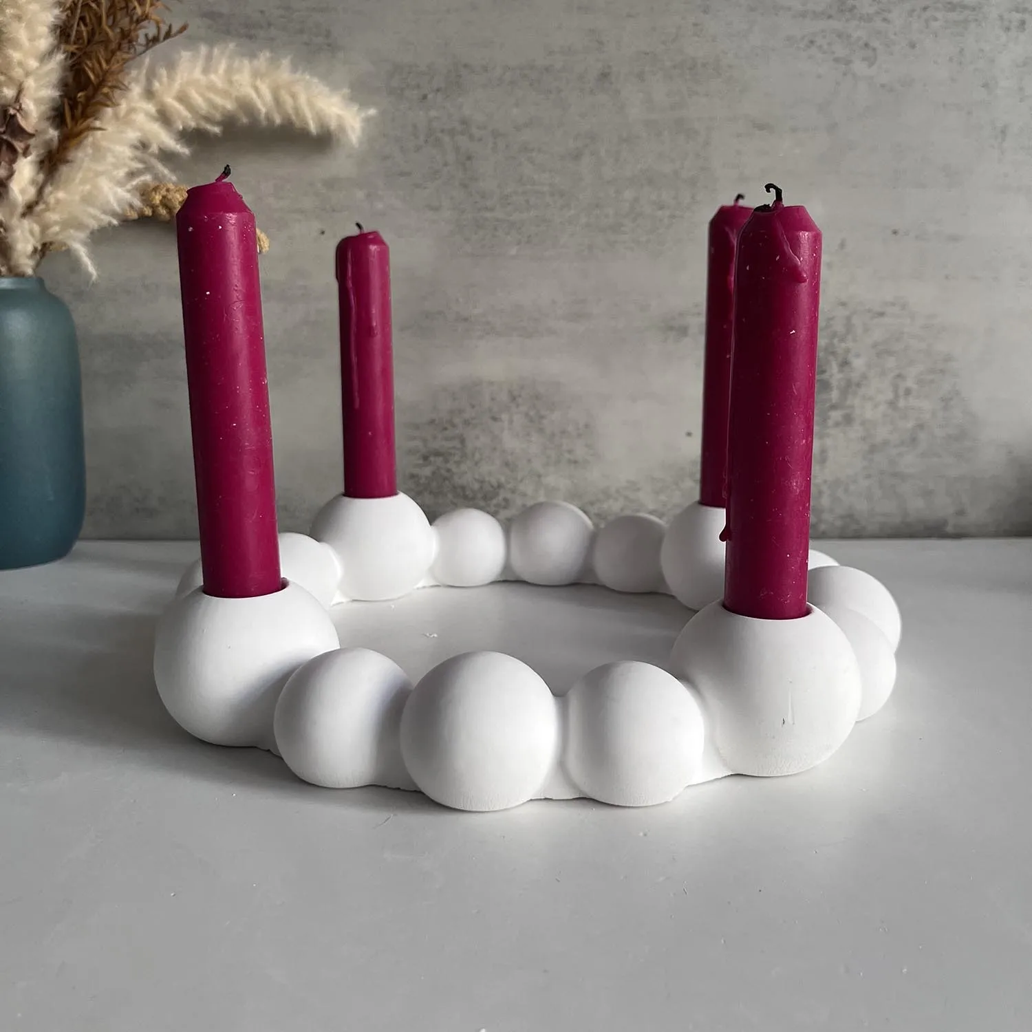 Spherical Candle Holder Mold Round 4 Holes Candle Holder Mould Aroma Candle Holder Plaster Drip Moulds