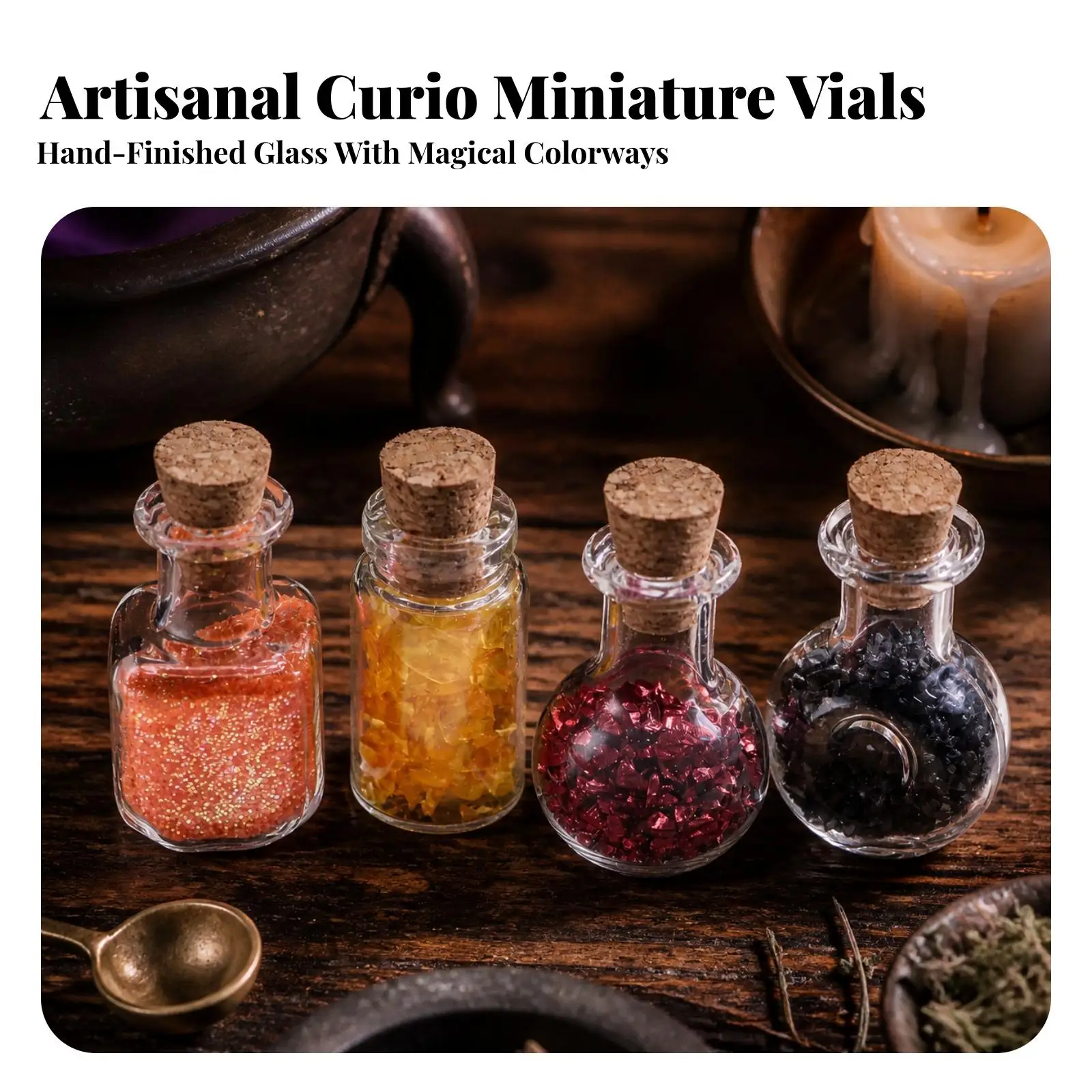 Small Corked Potion Bottle Red Glass Miniature Ornament for Fantasy Study Scene Halloween Vignette Display