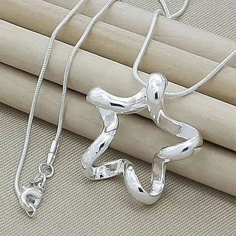Women's 925 Silver Starfish Pendant Necklace