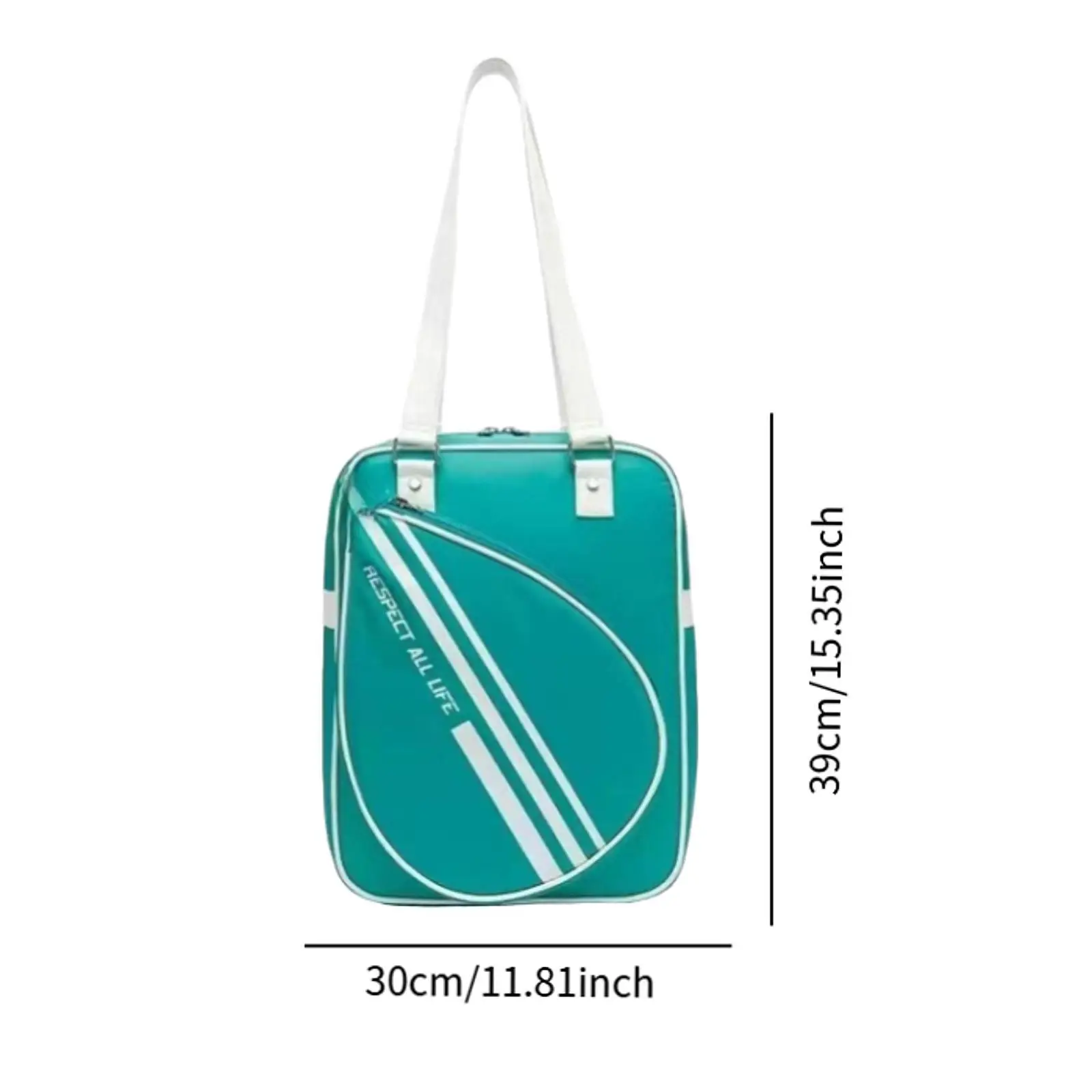 Saco de raquete de badminton zíper suave bolsa esportiva saco de ginásio adultos mulheres saco de capa de raquete com suporte de remo de raquete saco de badminton