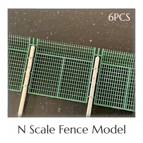 6Pcs N Scale Miniature Fence Model Grid Guard for 1:150 Scale Railway Train Layout/garden Decoration/diy Model Making/diorama