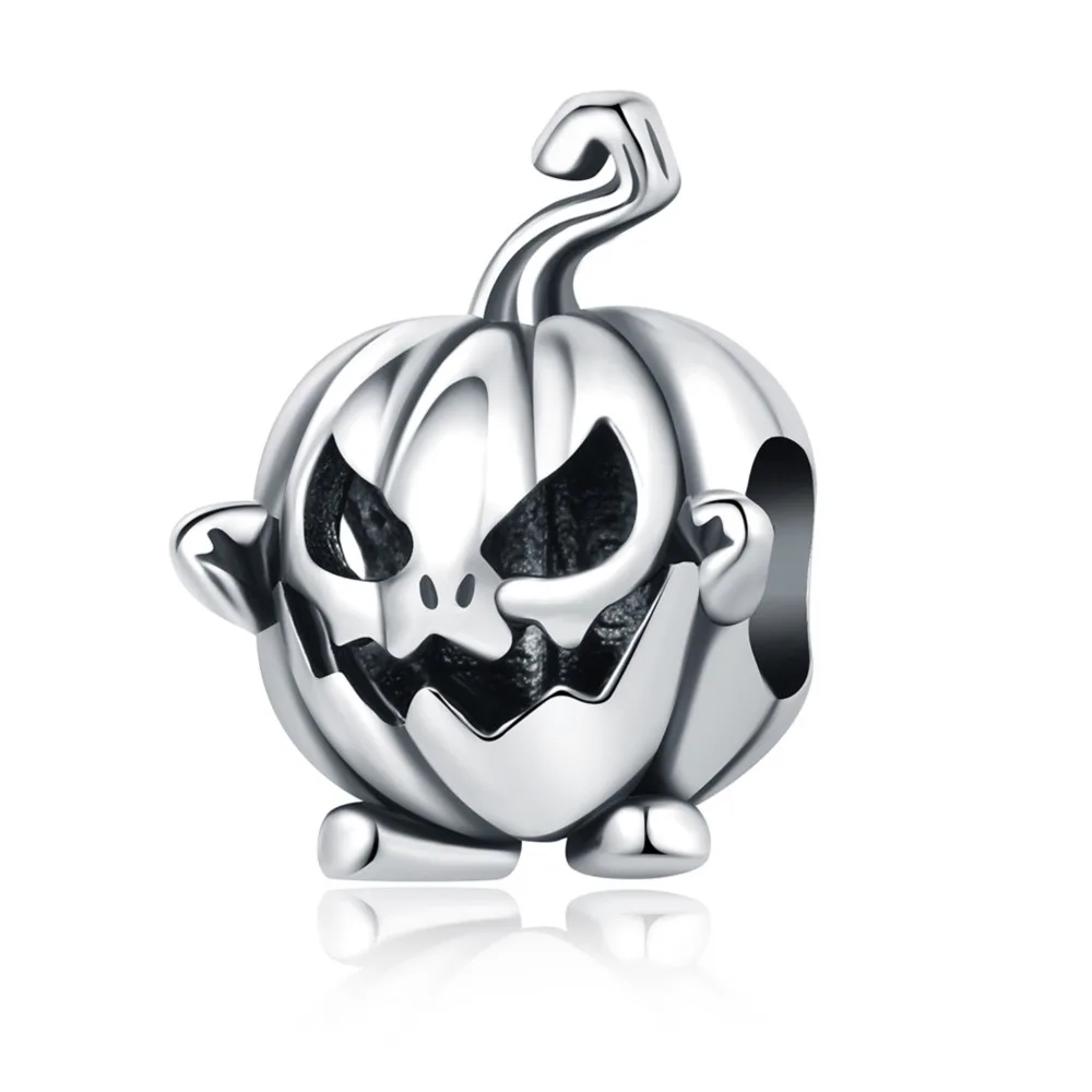 

Orstarry 925 Sterling Silver Cool Pumpkin Halloween Pendant Beads Original Pendants Bracelet Charm Jewelry Party DIY Trendy Gift