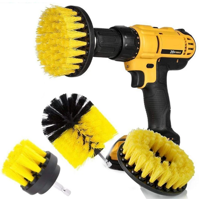 

2/3.5/4/5'' Brush Attachment Set Power Scrubber Drill Brush Polisher Bathroom Cleaning Kit with Extender Kitchen Cleaning Tools