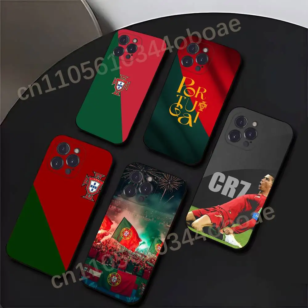 

2026 WC POR P-Portugal Phone Case For iPhone 17,16,15,14,13,12,11,Pro,Max,Plus Soft Black Cover