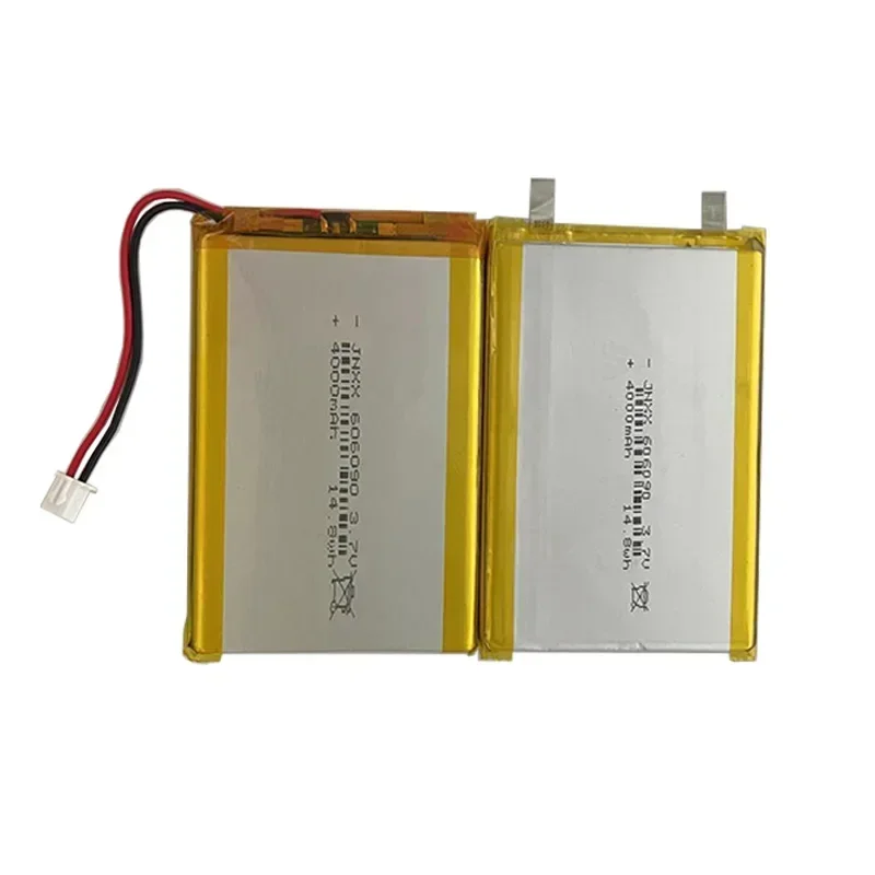 606090   Baterai Isi Ulang Polimer Lithium Sel 3.7V 4000MAh untuk Powerbank Power Bank Tablet PC Robot Kipas LED GPS PSP DVD Mainan