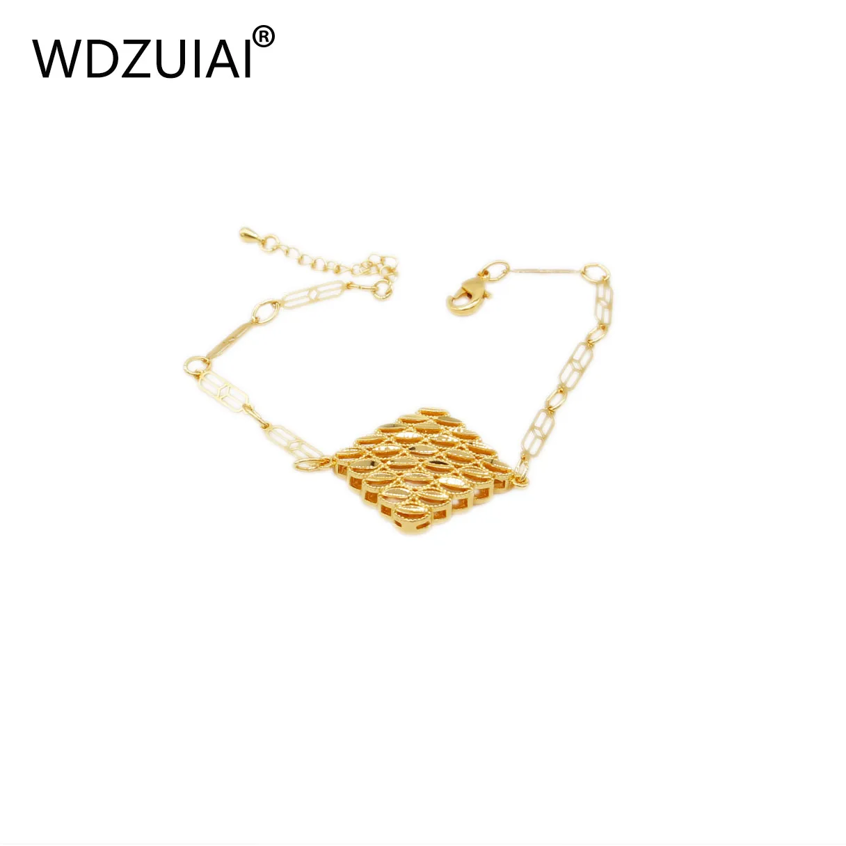 WDZUIAI Gold Color Charm Bracelet for Women Girls Bangle Ethiopian French BOHEMIA Trendy Jewelry 21cm Length Girlfriend Bracelet