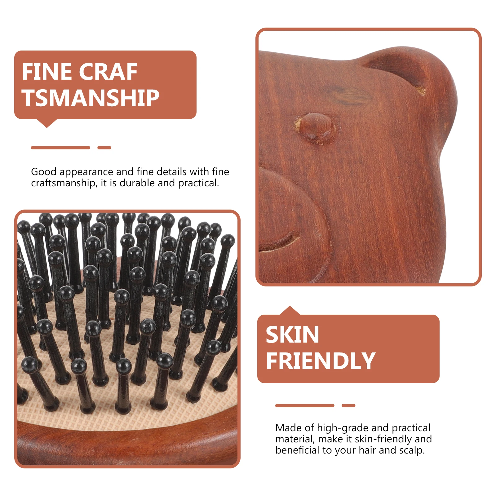 

Очаровательная деревянная массажная расческа в форме медведя, массажер для кожи головы, портативная щетка для волос, скребок для мытья волос, подарок