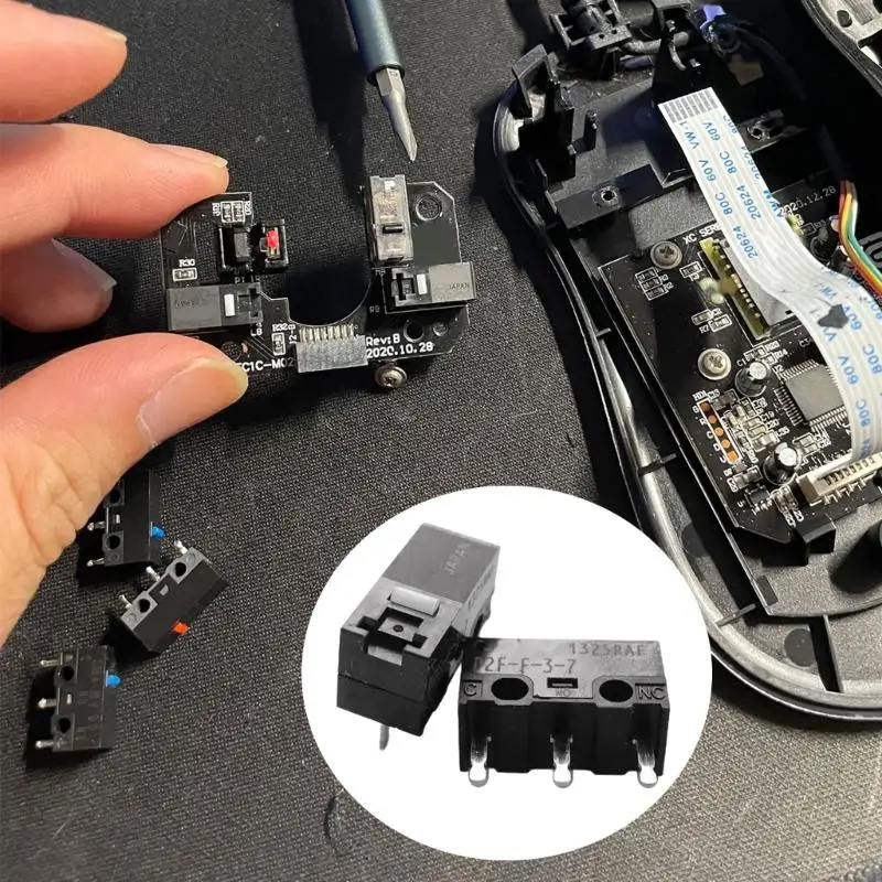 C90F高精度D2F-F-3-7 0.74N本物の日本マウスマイクロスイッチ20mクリック