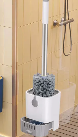 Homefish Wall Mounted Toilet Brush Set With Holder Long Handle Toilet Brush Bathroom Cleaning Tools image 4