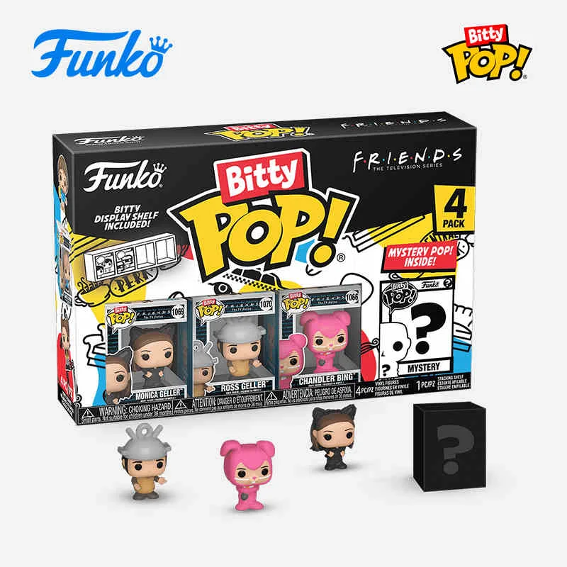 Funko Pop Friends Bitty Blind box Pop! Friends 4 Pack Series 3 mini Figure Blind box Collectible Limited Edition Model Toys Gift