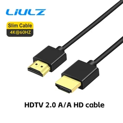 Thin HDTV Cable 4K 2.0 Slim HDTV Male to Male Cord For PC Splitter Switcher Monitor Audio Video Cable Thin HDTV 1M 1.5M 2M 3M