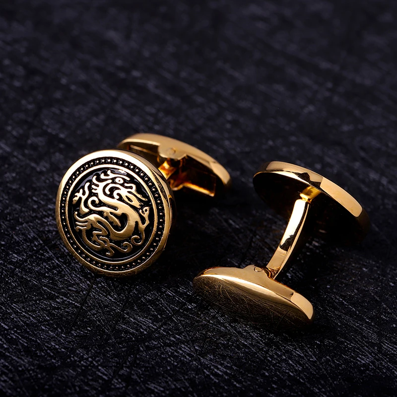 KFLK Jewelry French shirt cufflink for mens Brand Chinese Dragon Cuff link Luxury Wedding Button High Quality