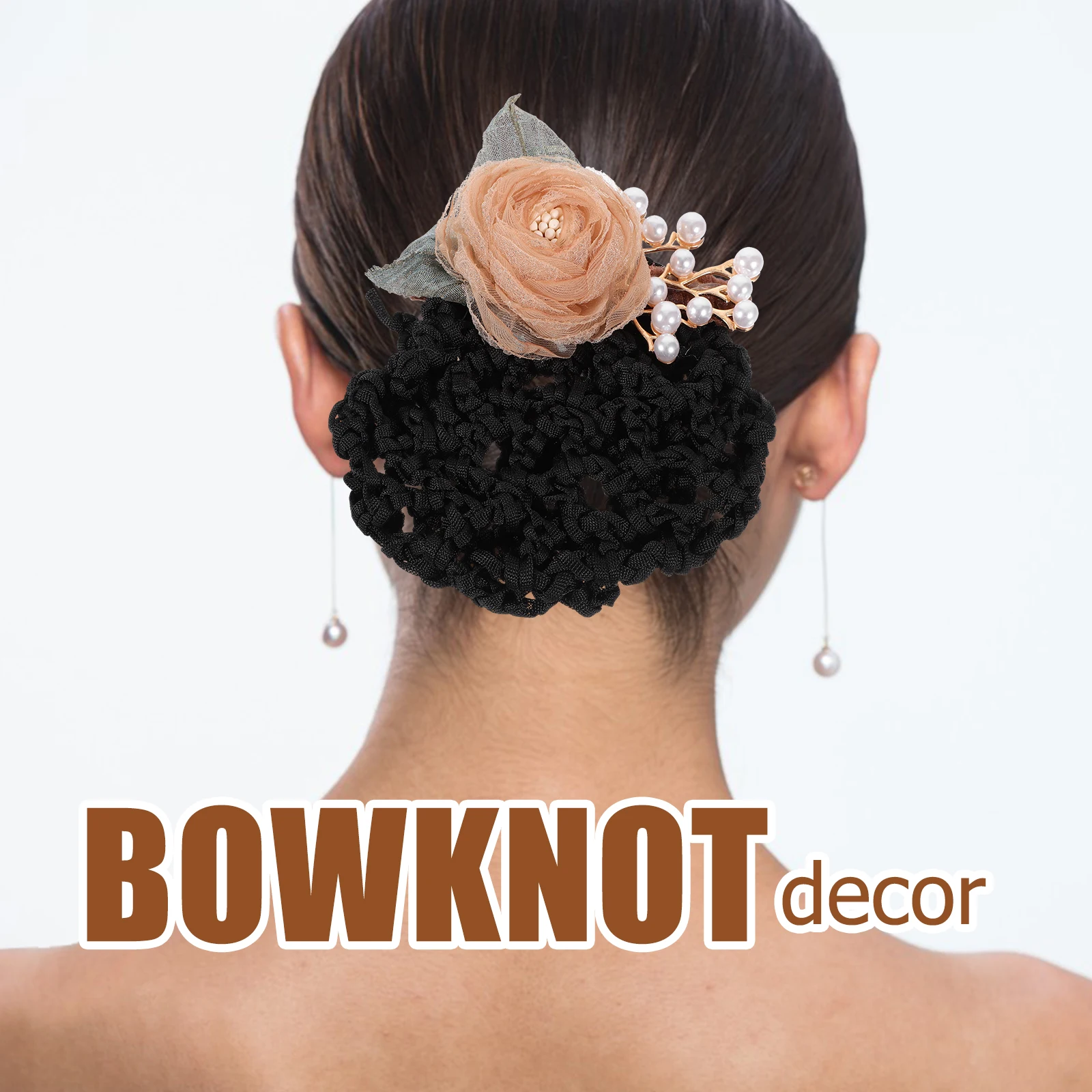 

Flower Net Clip Nurse Stewardess Wedding Prom Hairnet Cover Hairnets Dance Buns Women Accessories Flower Bun Net Hairnets For