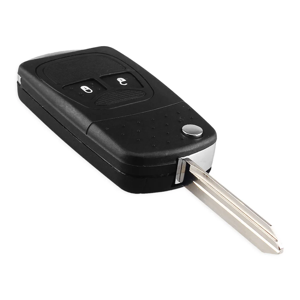 Dandkey modificato Flip Key Shell per Chrysler 300C Jeep Dodge Compass Wrangler Patriot Fob 2/3/4 pulsanti custodia per telecomando per auto