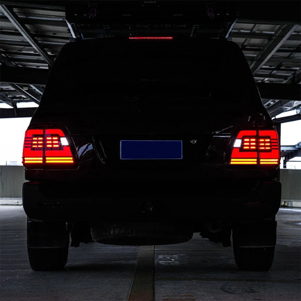 

Для Toyota Land Cruiser Lc100 Lexus Lx470 1998-2007 светодиодные автомобильные задние фонари в сборе, обновленный динамический указатель поворота, инструменты, аксессуары