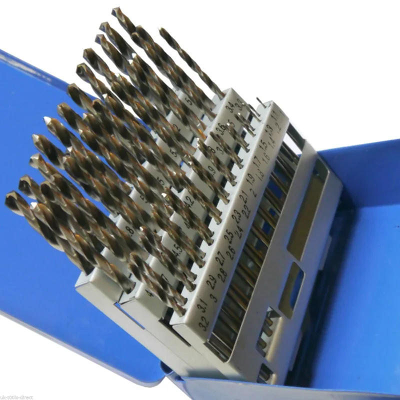 51Pc Engineering Drill Bit Set Hss 1 - 6Mm In 0.1Mm Increments