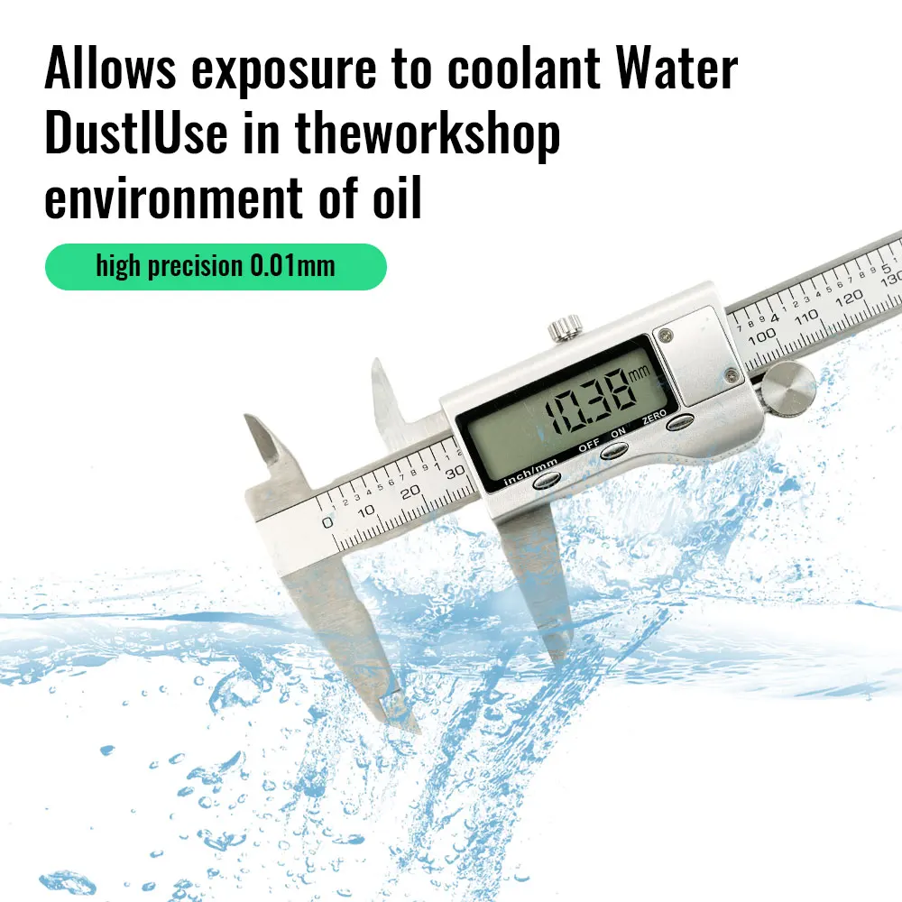 Portable TON09 6-Inch 150mm Stainless Steel Electronic Digital Vernier Caliper Metal Micrometer Measuring